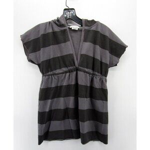 Bergdorf Goodman Splendid Sweater Medium Pullover Striped Hoodie Knit